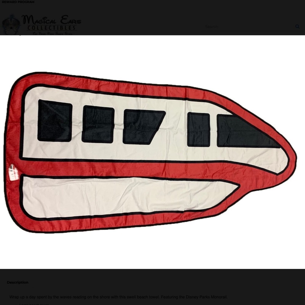 Disney Beach Towel - Disney Parks Monorail